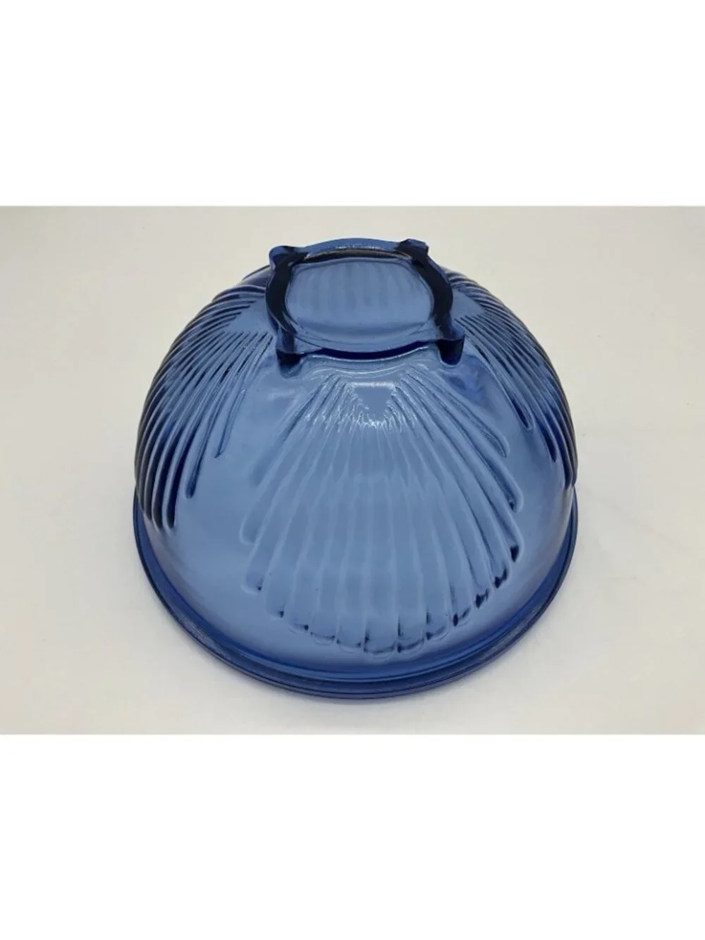 Hazel Atlas Cobalt Blue Pillar Optic Depression Glass Bowls, Set of 2 MCM